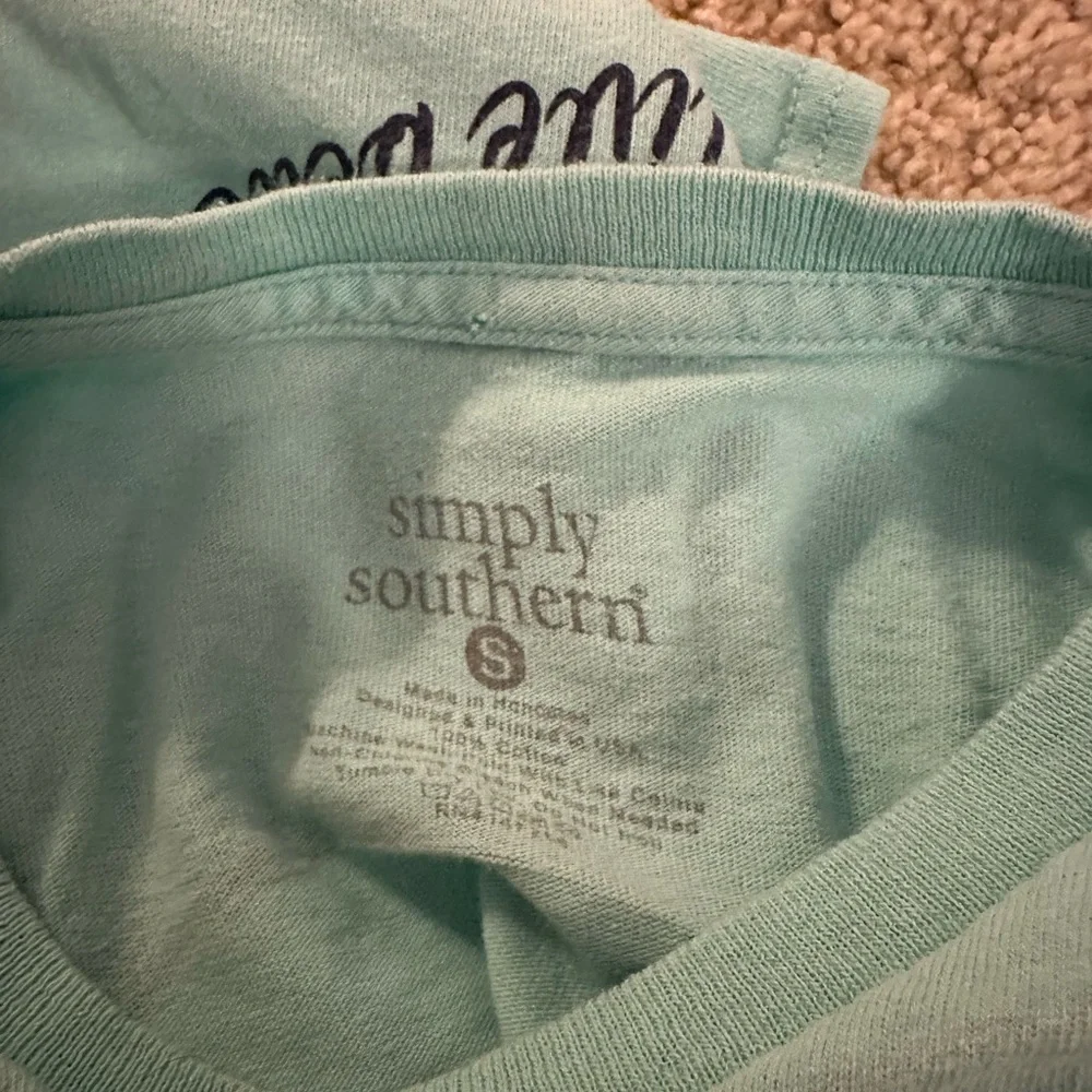 Simply Southern Teal Tee with Logo - Picture 3 of 3